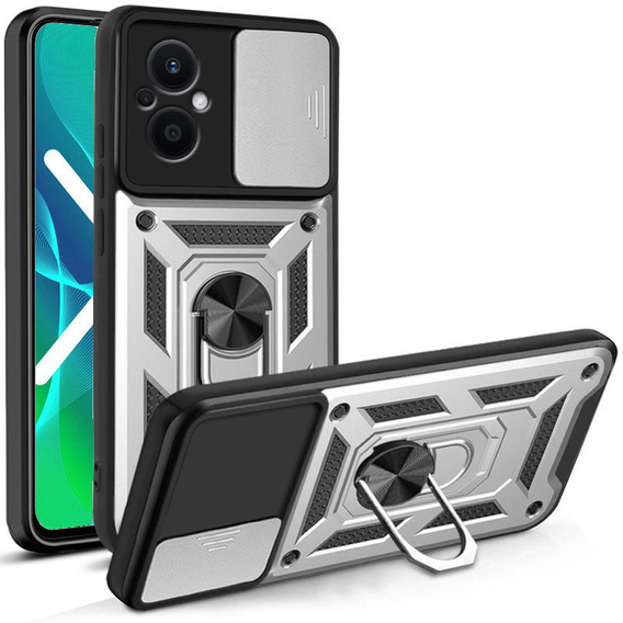 Etui do Oppo Reno7 Lite - NOX Camera Slide - Silver