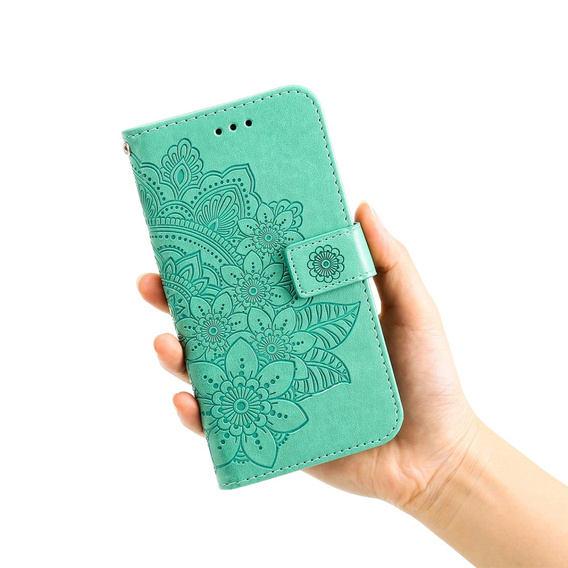 Etui z klapką do Samsung Galaxy A53 5G, Mandala, zielone