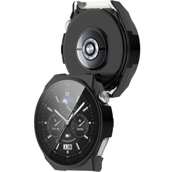 Etui z wbudowanym szkłem do Huawei Watch GT 3 Pro 46mm, Black