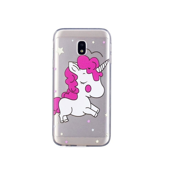 Przezroczyste Etui TPU Case Samsung Galaxy J3 2017, Shy Unicorn