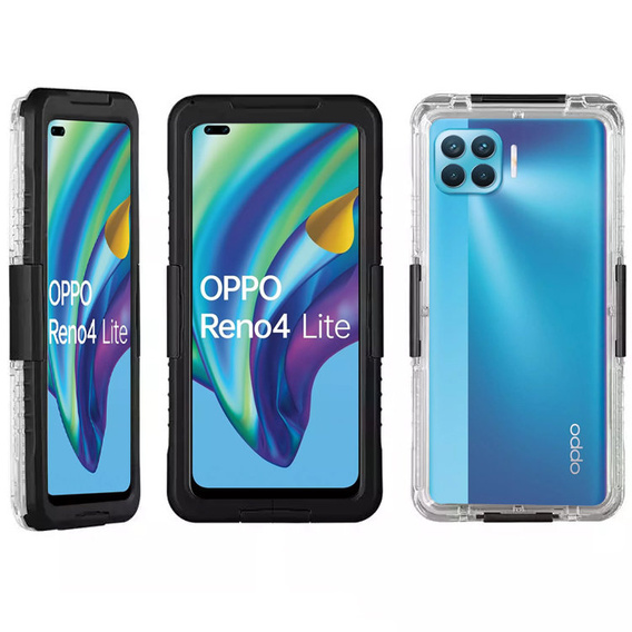 Etui Wodoodporne IP68 do OPPO Reno 4 Lite, Black