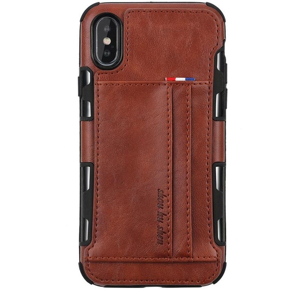 Etui Two Cards Hybrid Case iPhone XS Max 6.5 - Brown
