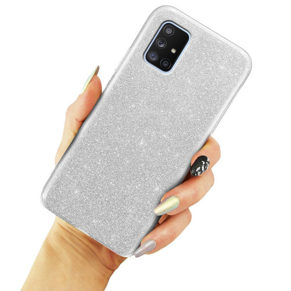 Etui Glitter Case do Samsung Galaxy A51 5G, Silver