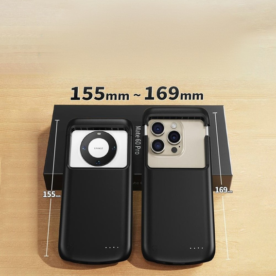 Uniwersalne Etui z Baterią 10000mAh Typ-C - czarne