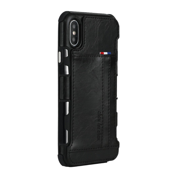 Etui Two Cards Hybrid Case iPhone XS / X 5.8 - Black