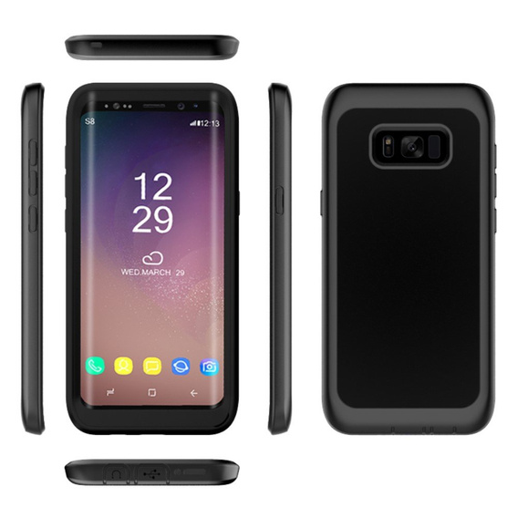 Etui do Samsung Galaxy S8, Shockproof, z folią, czarne