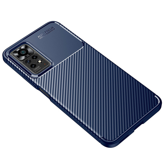 Etui do Xiaomi Redmi Note 11 Pro 4G / 5G - CARBON FIBER - Blue