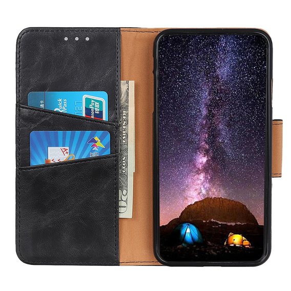 Etui z klapką do OnePlus Nord 2 5G, Wallet Case, czarne