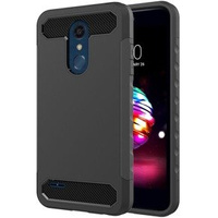 Czarne Etui Hybrid Armor Carbon Cover LG K10 2018