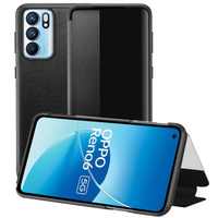 Etui Side View Leather do Oppo Reno6 5G, Black