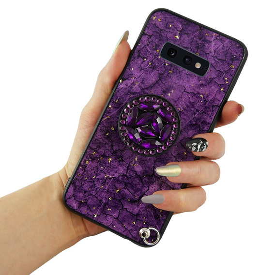 Etui Epoxy Gold Samsung Galaxy S10E, Purple
