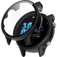 2w1 Etui + Szkło Hartowane do Garmin Forerunner 955, Czarne