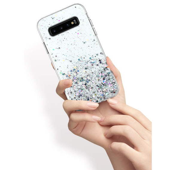 Etui do Samsung Galaxy S10 5G, Glittery, przezroczyste