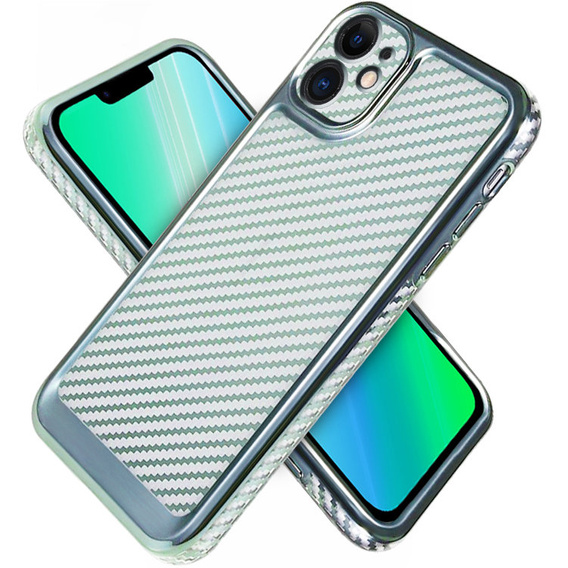 Etui do iPhone 12 Carbon Slim Case Obudowa, Niebieskie