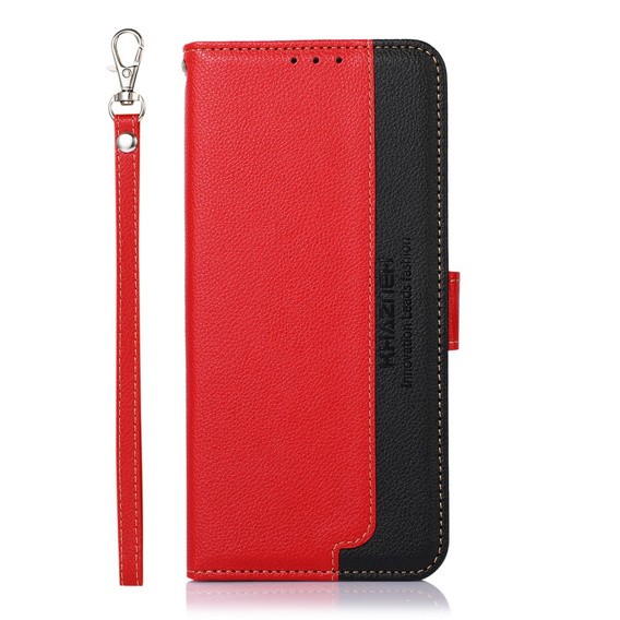 Etui Wallet do Realme 8i, KHAZNEH, Dual Color, Red