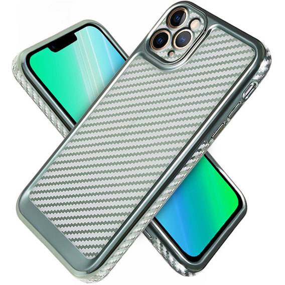 Etui do iPhone 14 Pro Max Carbon Slim Case Obudowa, Zielone