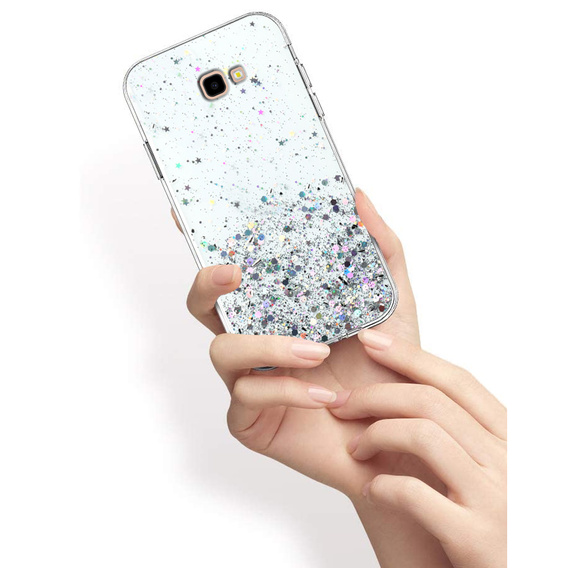 Etui do Samsung Galaxy J4 Plus, Glittery, przezroczyste