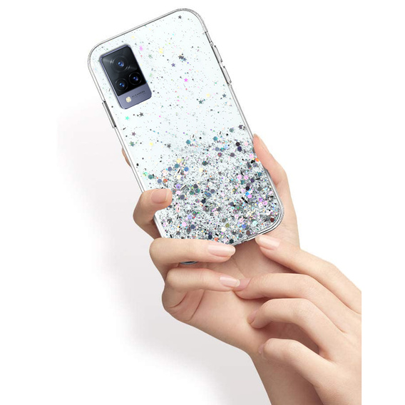 Etui do Vivo V21 5G, Glittery, przezroczyste