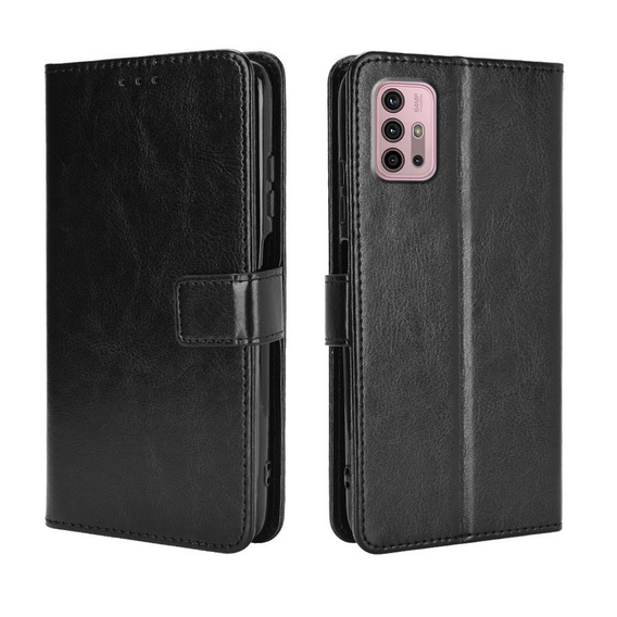 Skórzane Etui Wallet do Motorola Moto G10/G30, Black