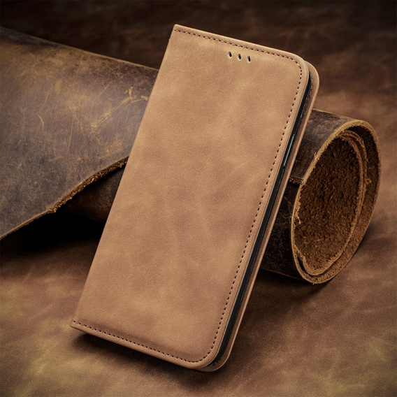 Etui Wallet do Samsung Galaxy M52 5G, Vintage Style Smooth, Brown