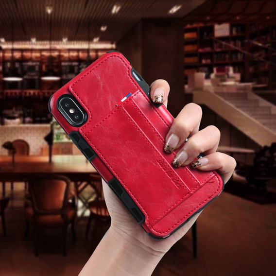 Etui Two Cards Hybrid Case iPhone XS Max 6.5 - Red