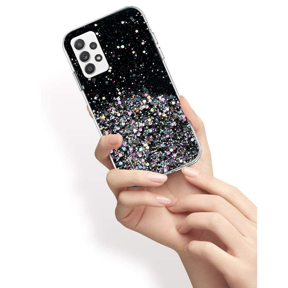 Etui do Samsung Galaxy A52 / A52s, Glittery, czarne