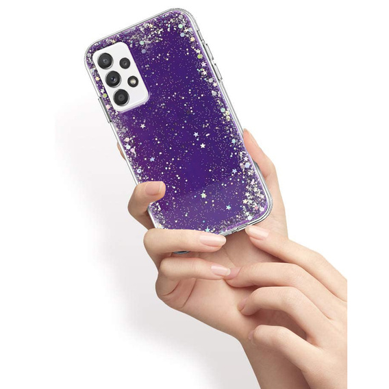 Etui do Samsung Galaxy A32 5G, Glittery, fioletowe