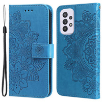 Etui z klapką do Samsung Galaxy A33 5G, Mandala, niebieskie