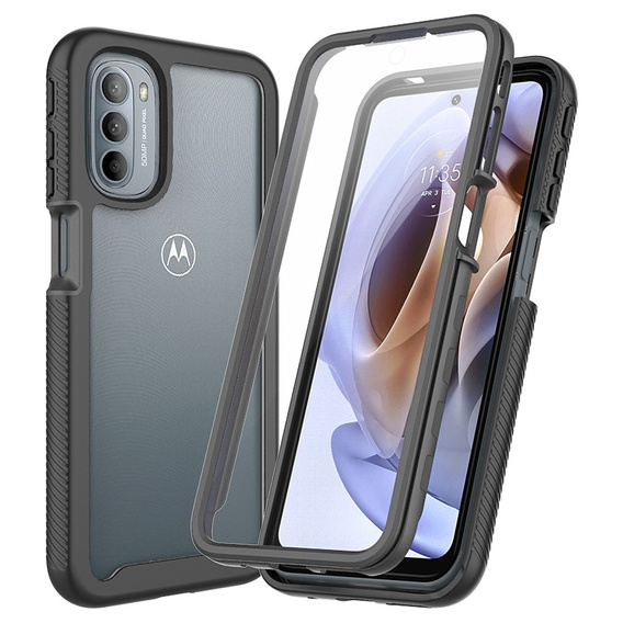 Etui do Motorola Moto G51 5G, Shockproof, z folią, czarne