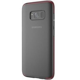 Etui Clear Design Gel Samsung Galaxy S8 Plus - Black/Red