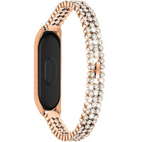 Bransoleta Rhinestone Decor do Xiaomi Mi Band 5 - Gold