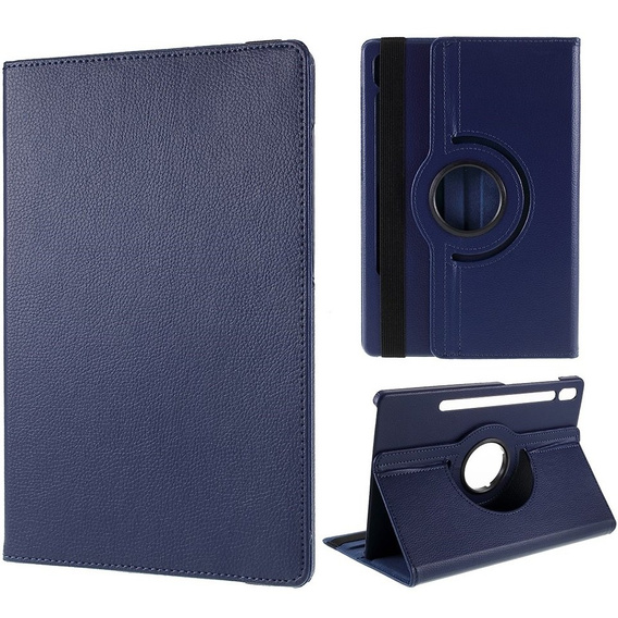 Etui do Samsung Galaxy Tab S9 / S8, Obrotowe 360, granatowe