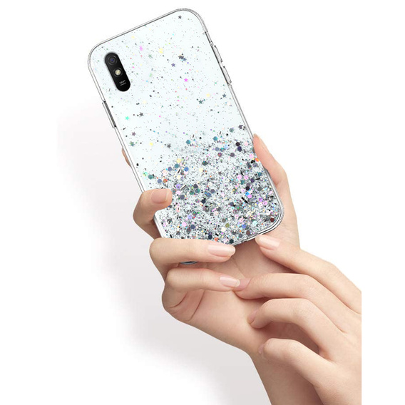 Etui do Xiaomi Redmi 9A, Glittery, przezroczyste