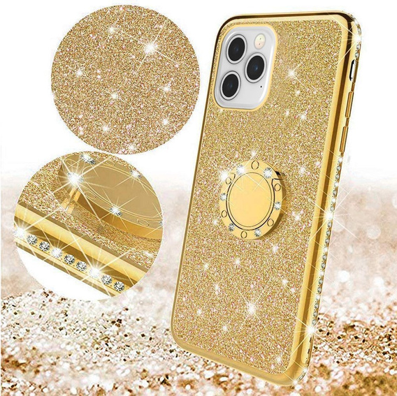 Etui do iPhone 12 Pro Max  - ERBORD Bling - Gold