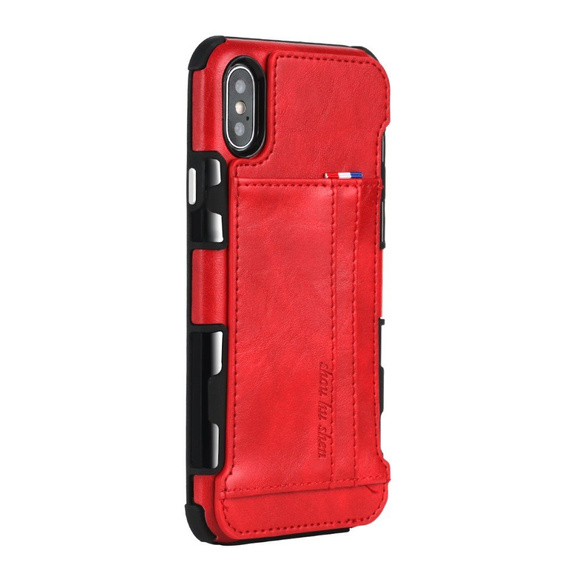 Etui Two Cards Hybrid Case iPhone XS / X 5.8 - Red