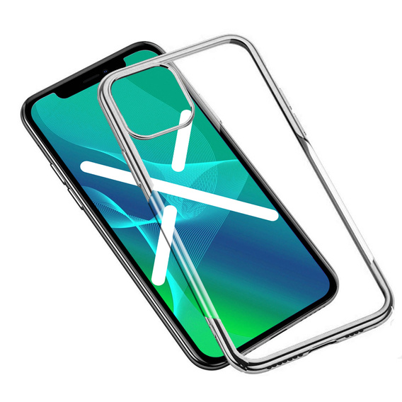 Etui Electroplated Frame do iPhone 13 mini - Silver
