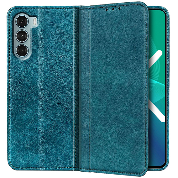 Etui do Motorola Moto G200 5G, Wallet Litchi Leather, zielone