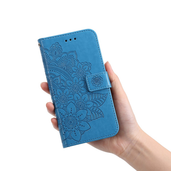 Etui z klapką do Samsung Galaxy A53 5G, Mandala, niebieskie