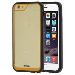 SHTL Etui Clear Hybrid Case APPLE iPhone 6/6S 4.7 - Black/Orange