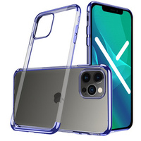 Etui Electroplated Frame do iPhone 13 Pro Max - Blue