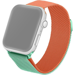 Bransoleta Milanese do Apple Watch 1/2/3/4/5/6/7/8/SE 38/40/41MM, Orange/Mint Green