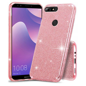Etui Glitter Case do Huawei Y7 2018, Pink