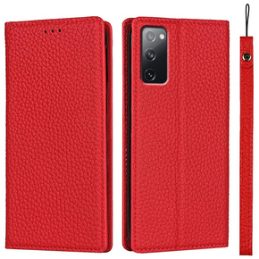 Skórzane etui do Samsung Galaxy S20 FE, Grain Leather, Red