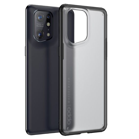 Etui AntiDrop Matte Hybrid do Oppo Find X5 Pro, Black