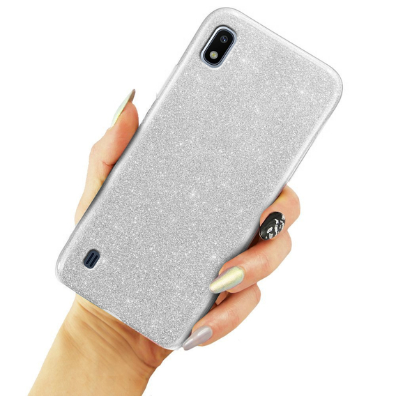 Etui Glitter Case do Samsung Galaxy A10, Silver