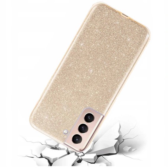 Etui Glitter Case do Samsung Galaxy S21, Gold