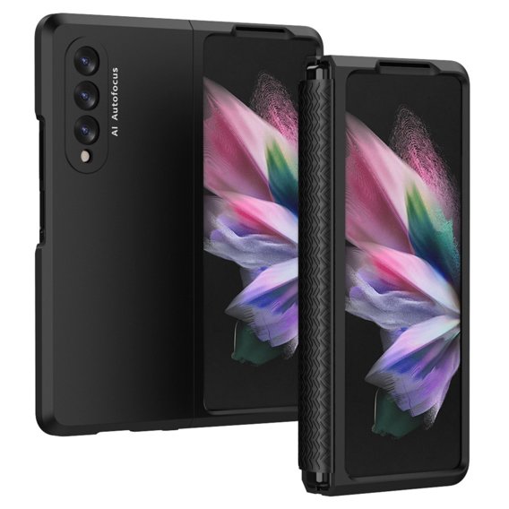 Etui Hinge Cover do Samsung do Galaxy Z Fold3 5G, ze szkłem, Black