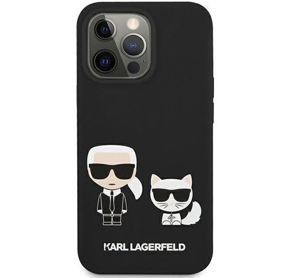 Etui Karl Lagerfeld do iPhone 13 Pro, Silicone Karl&Choupette, czarne