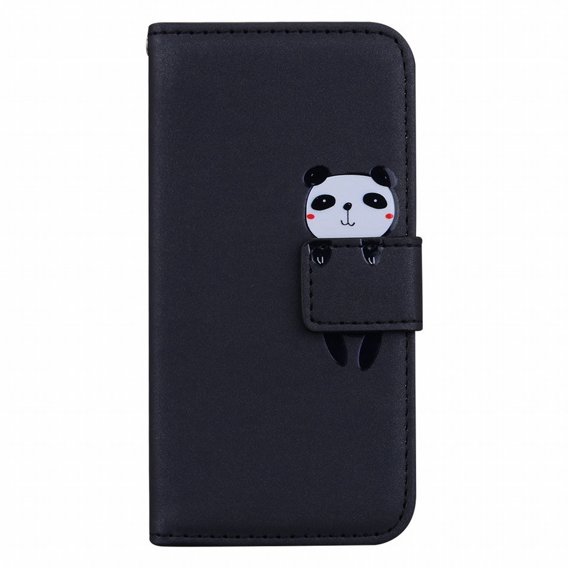 Etui Wallet do Motorola Moto E20/E30/E40, Panda, Black