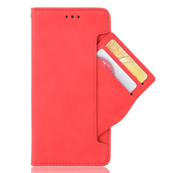 Etui Wallet do Samsung Galaxy S22 Ultra 5G, Card Slot, Red